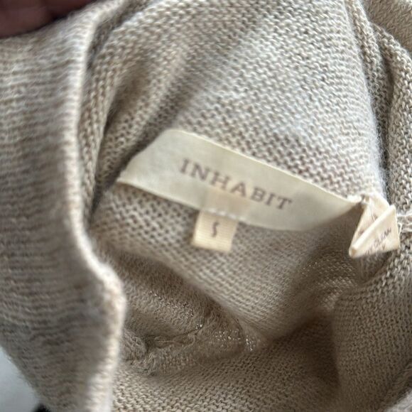 INHABIT Llinen/Alpaca Blend Relaxed Neck Sweater S - Picture 4 of 5